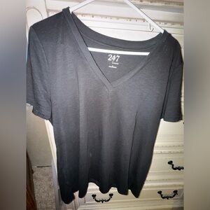 24/7 Comfort Apparel Charcoal V-Neck Tee